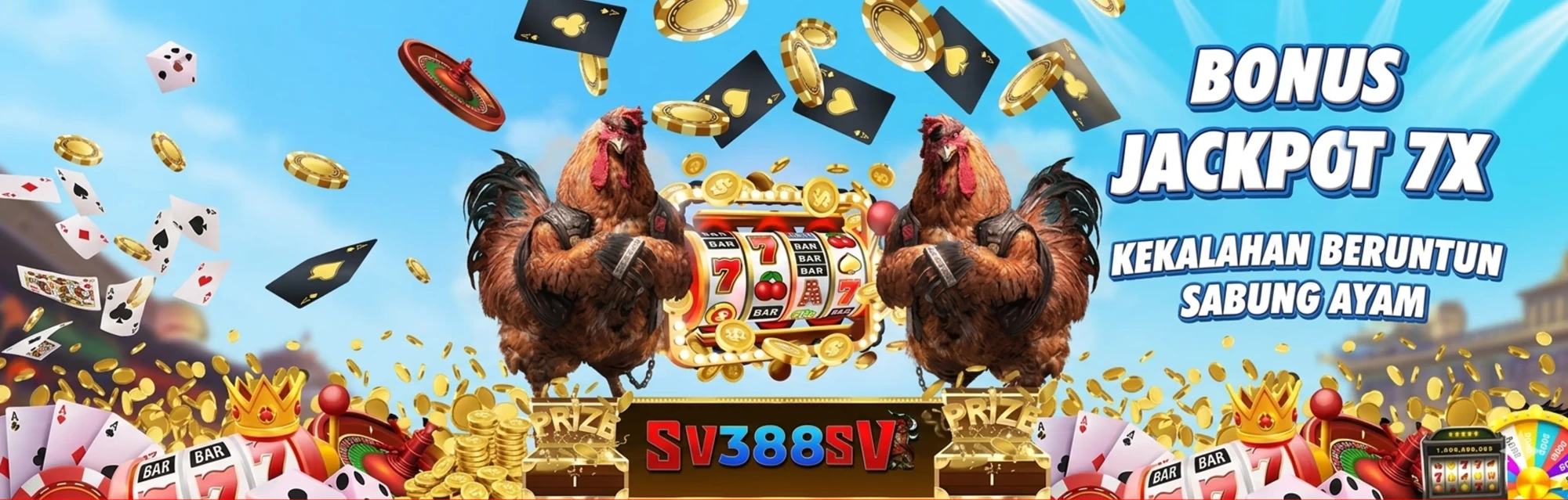 BONUS JACKPOT 7X KEKALAHAN BERUNTUN SABUNG AYAM 